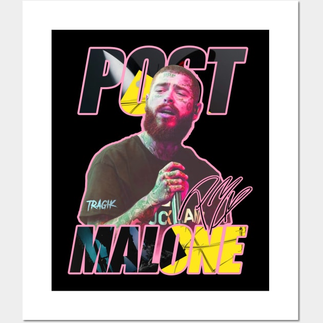 Post Malone 3 Album T-Shirt Wall Art by TRAGIK TEXTILES